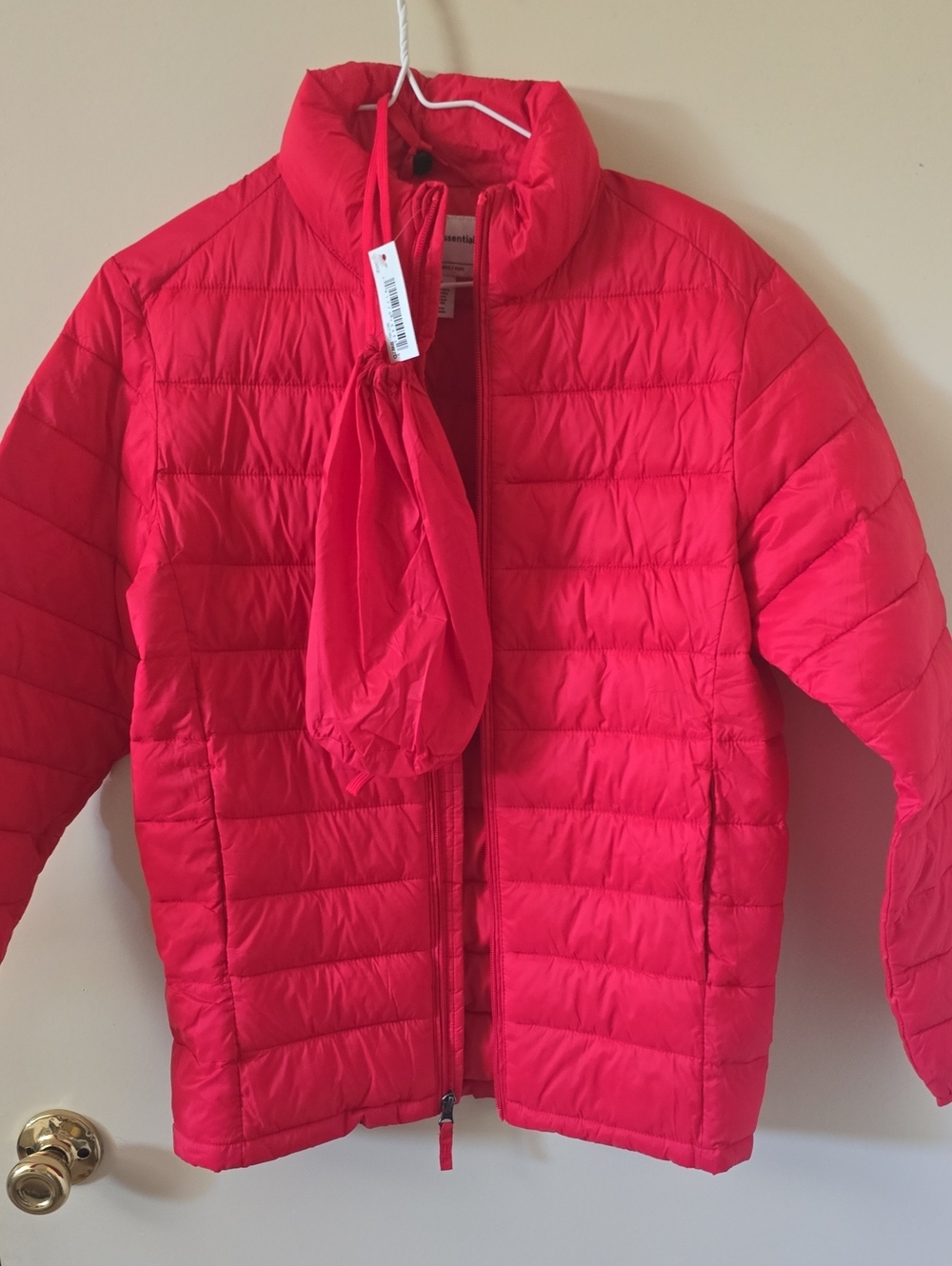 Amazon Essentials Red Quilted Puffer Jacket for Kids